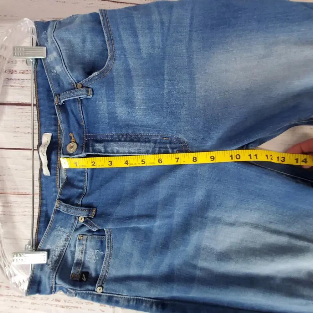 Kancan Logan Distressed Skinny Jeans Curvy Comfy Stretchy Cozy Denim Size 15/31